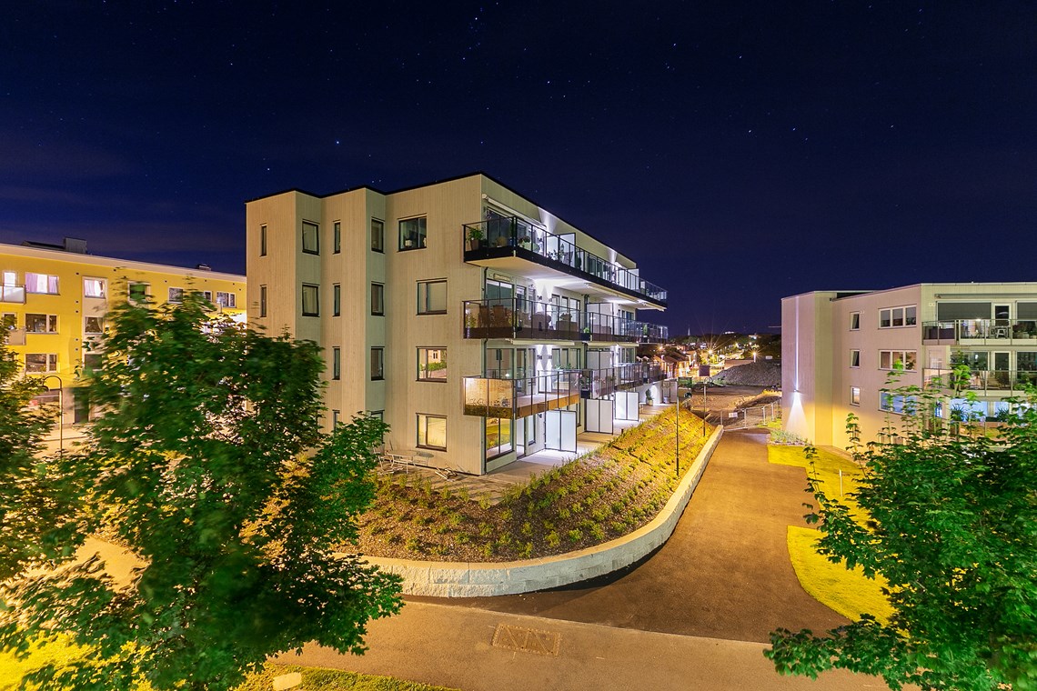 Foto av bygget på Moss Glassverk