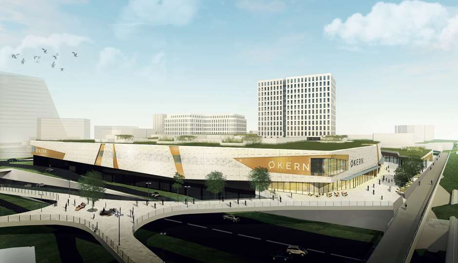 Illustrasjon av Økern sentrum