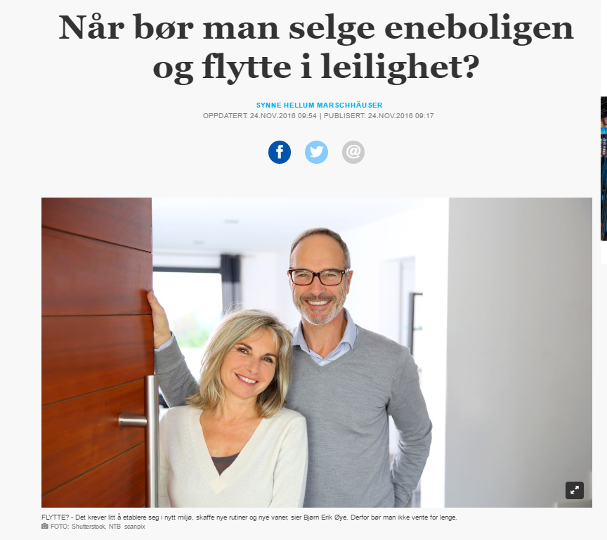 Skjermdumpt fra Aftenposten. Voksent par. Foto.